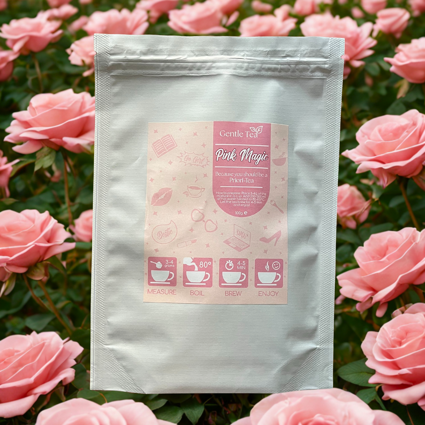 π Pink Magic Bundle - Tea + Cup + Teapot