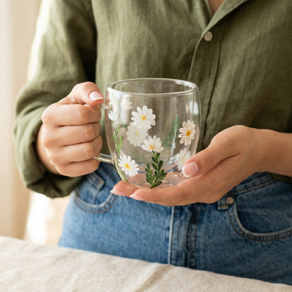 💐 The Gentle Cup - Basic | Minimalist Double-Wall Glass (250ml)